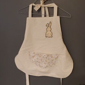 Kids Cream Apron with Bunny Design